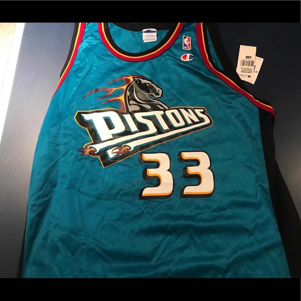 RETRO GRANT HILL PISTONS JERSEY NBA AUTHENTICATED